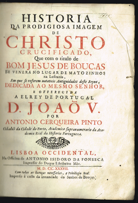 HISTÓRIA DA PRODIGIOSA IMAGEM DE CHRISTO CRUCIFICADO